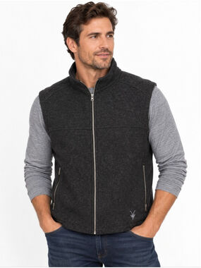 Ibex Men’s XL Charcoal 100% Pure Wool Full Zip Vest Made in USA